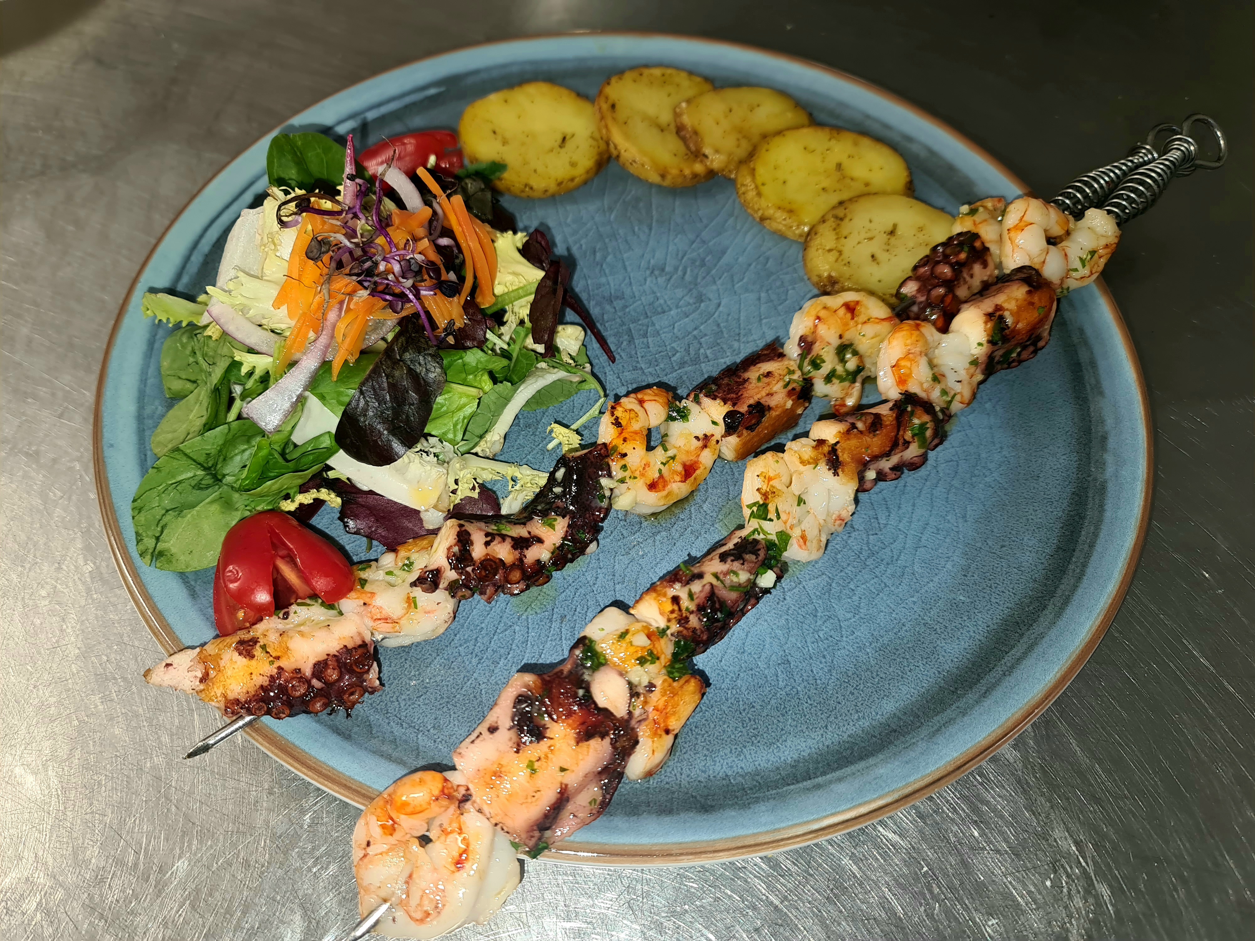 Octopus & Prawn Bruschette